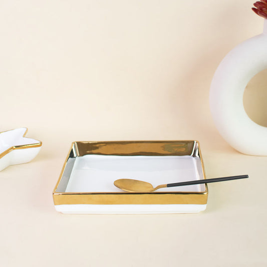 Aurulent Edge Square Starter Plate (7 Inches)