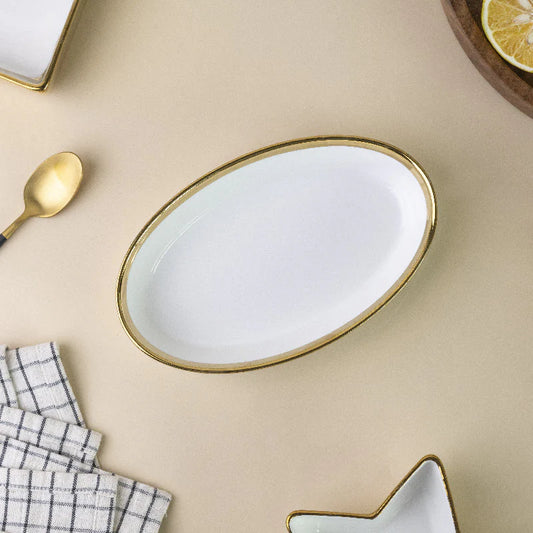 Aurulent Edge Small Oval Tray