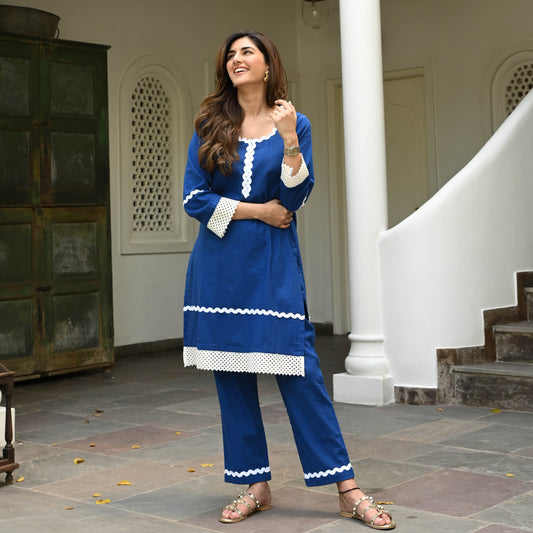 Bunaai Cotton Enchant Kurta Set