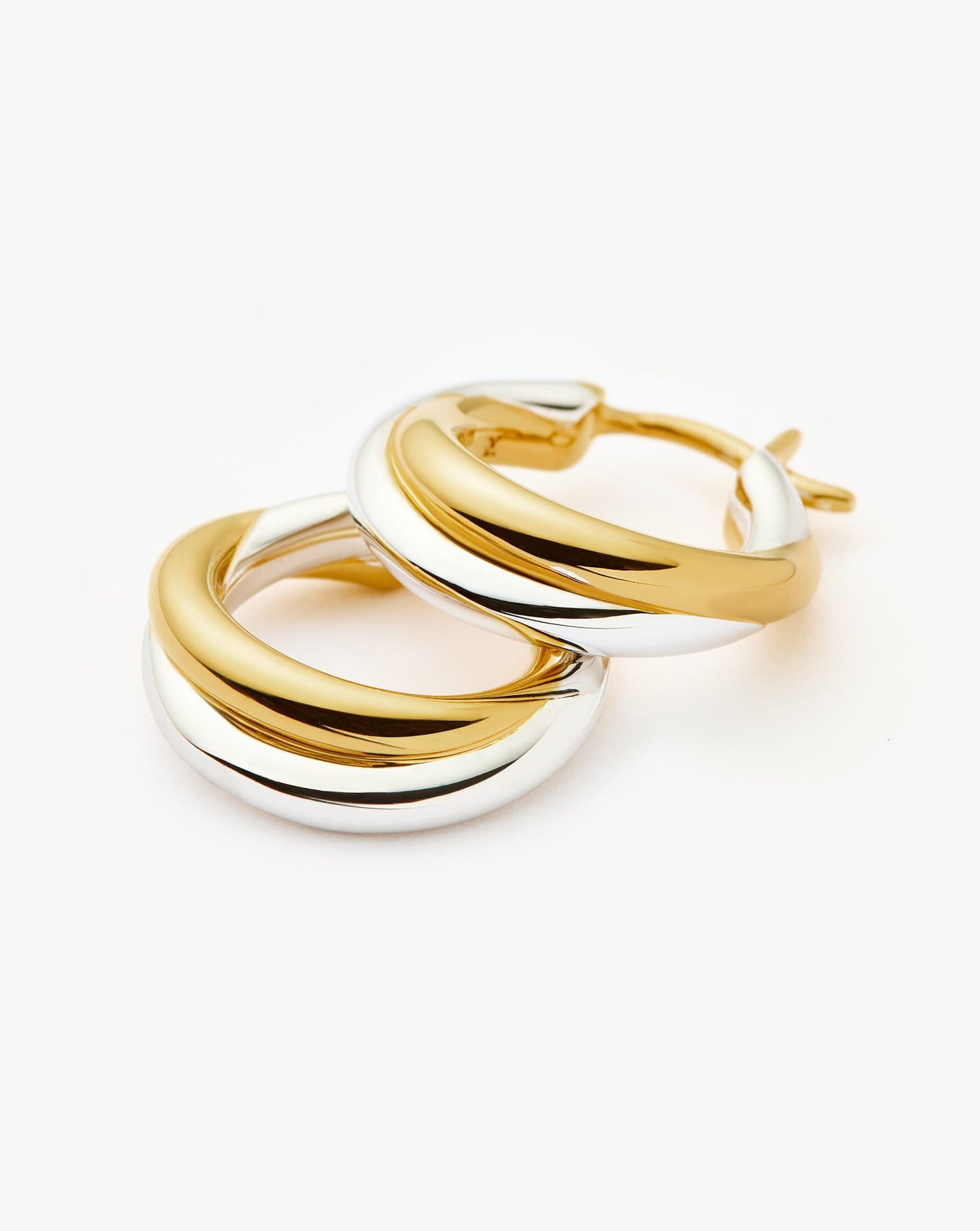 Lucy Williams Entwine Small Hoop Earrings  | Mixed Metal
