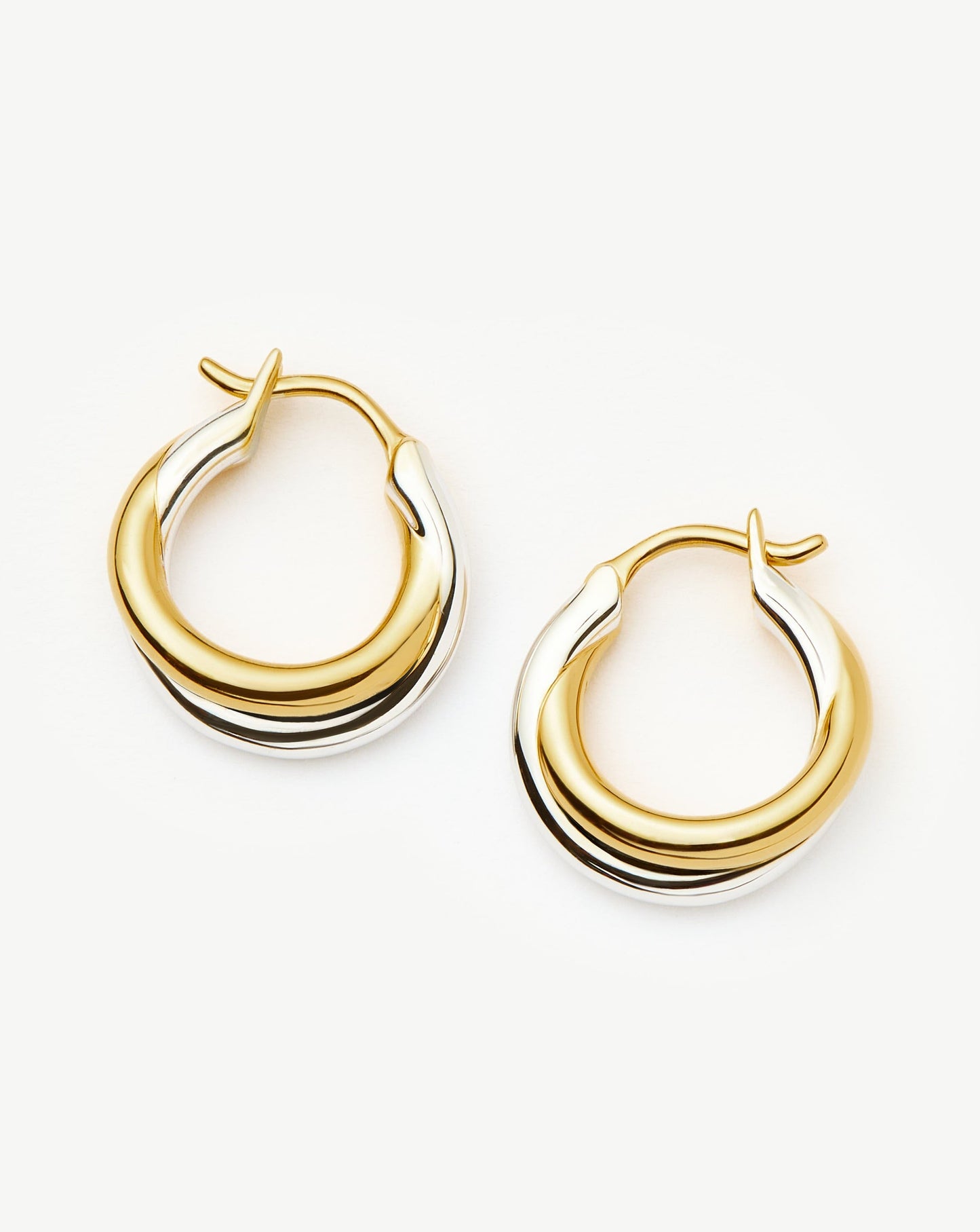 Lucy Williams Entwine Small Hoop Earrings  | Mixed Metal